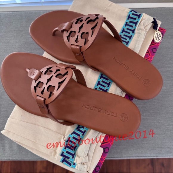 Tory Burch Shoes - NIB Tory Burch Miller Size 10 Miele Calf Leather Sandals Brown 90582
